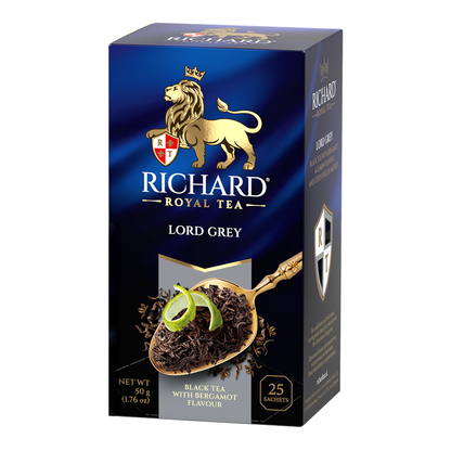 Tea Black Royal Lord Grey – Box – 25 Tea Bags – 2.2 oz (62 gr)