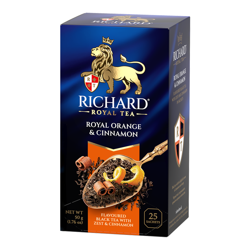 Tea Black Royal Orange, and Cinnamon – Box – 25 Tea Bags – 2.2 oz (62 gr)