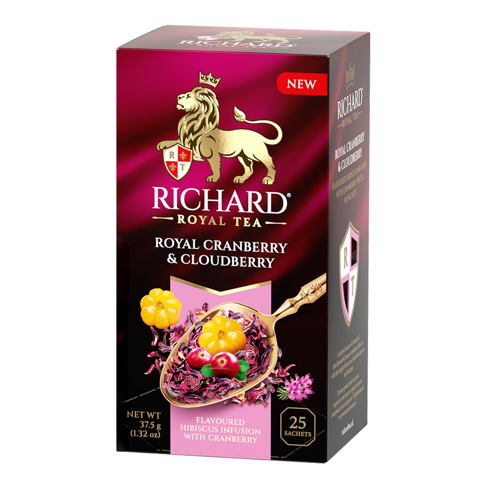 Tea Fruit Royal Cranberry, and Cloudberry – Box – 25 Tea Bags – 2.2 oz (62 gr)
