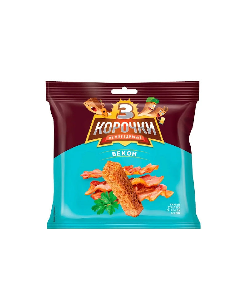 3 Korochki - Sukhariki Bacon 40g