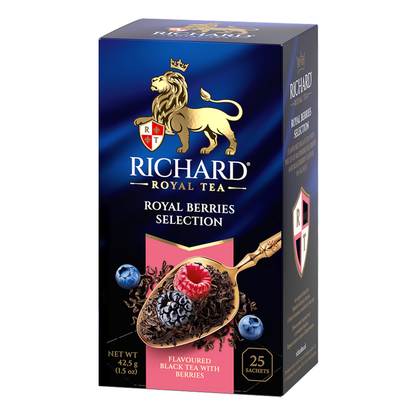 Tea Black Royal-Berries Selection – 25 Tea Bags – 2.2 oz (62 gr)