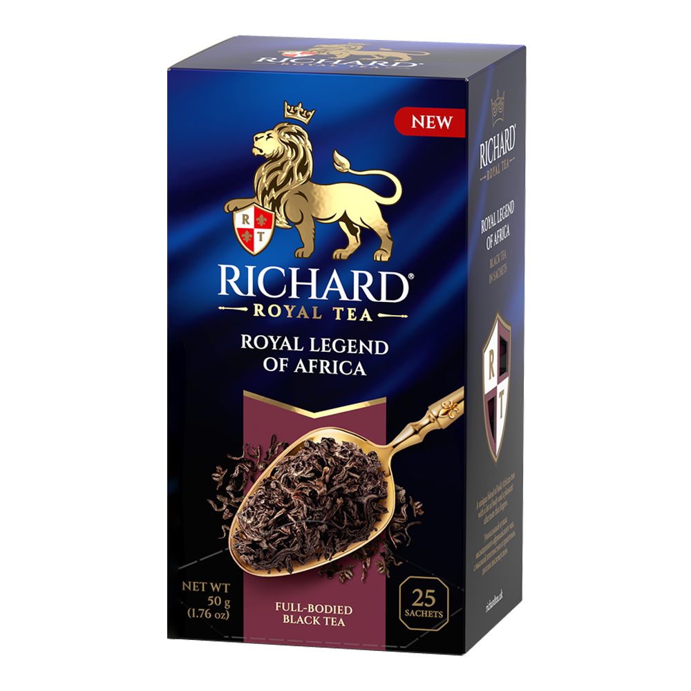 Tea Black Royal Legend of Africa – Box – 25 Tea Bags – 2.2 oz (62 gr)