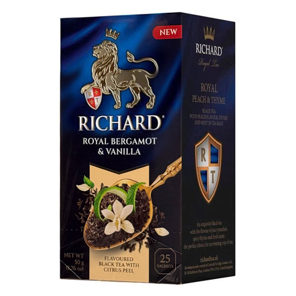 Black Tea – Royal, Bergamot and Vanilla – 25 Tea Bags – 2.2 oz (62 gr)