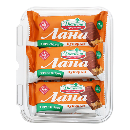 Candy Chocolate Wafers Lana with Fructose – Sugar Free – 1lb (454g)