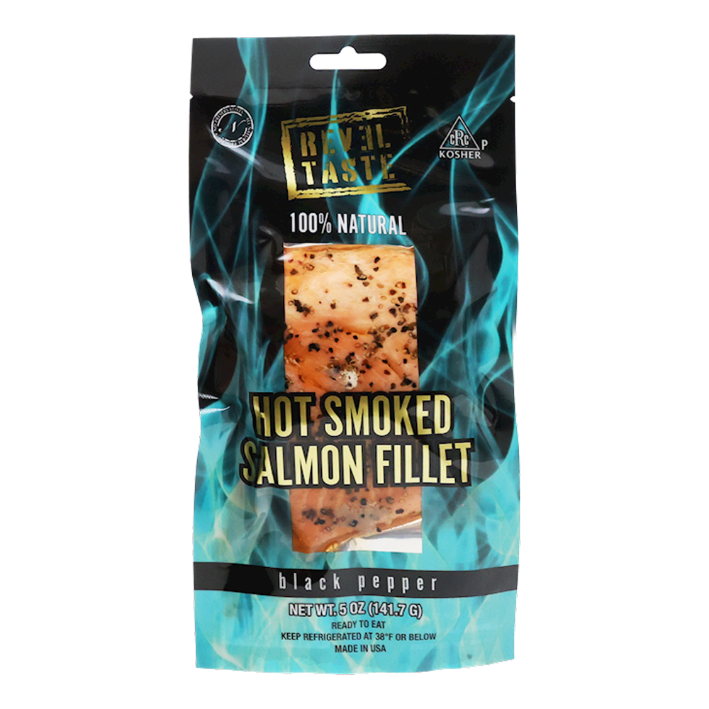 Hot Smoked Salmon with Black Pepper – 5 oz (142 gr)