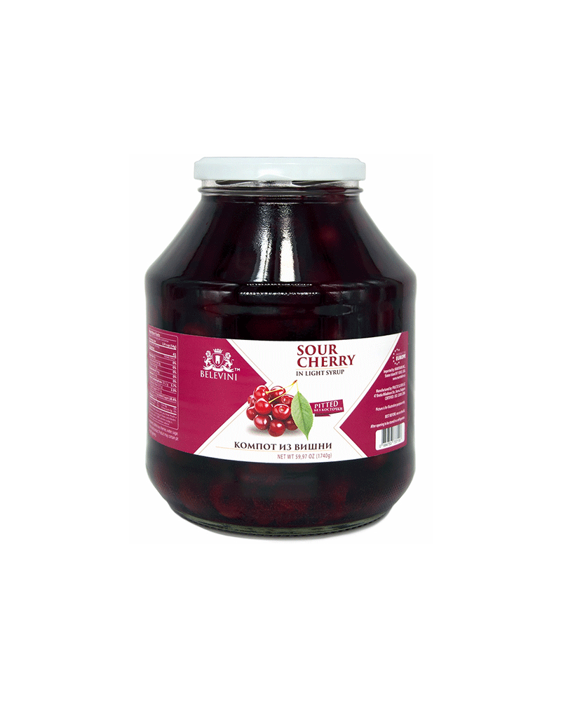 Belevini - Compote (Pitted) Sour Cherry Light Syrup 1700gr