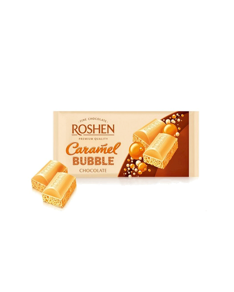 Roshen - Chocolate Aerated White W/Caramel 80gr