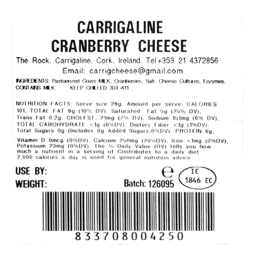 Cheese Cranberry Wedge – 5.19 oz (147 gr)
