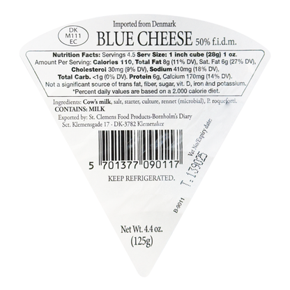 Danish Blue Cheese –  Pre-Packed – 4.41 oz (125gr)