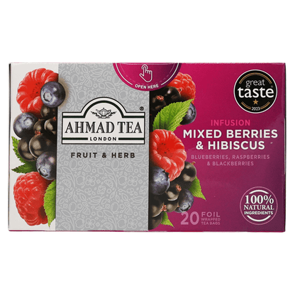 Tea Herbal Mixed Berries –  20 Tea Bags – 1.9 oz (54 gr)