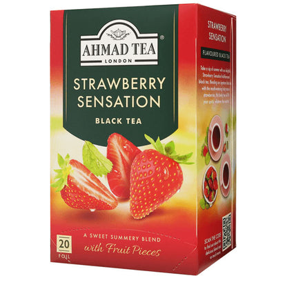 Tea Black Strawberry –  20 Tea Bags – 1.9 oz (54 gr)
