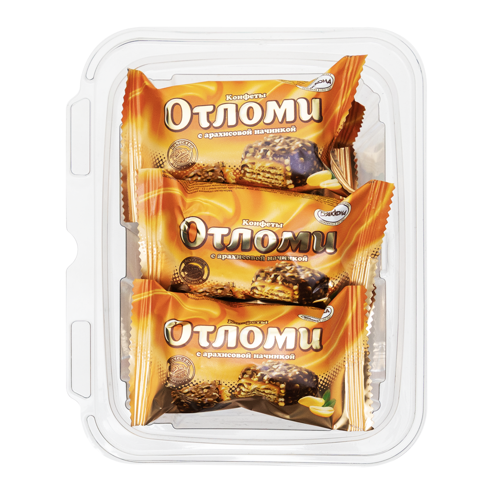 Цукерки Choco Wafers Otlomi з арахісом – Жовті – 1 фунт (453 г)