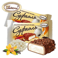 Конфеты шоколадные десерты «Суфаэль» ванильные с воздушным рисом – около 1 фунта