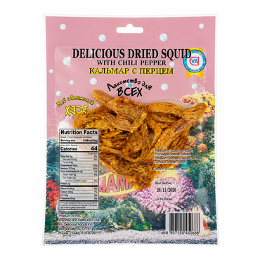 Dry Fish Calamary with Chilli Pepper – 2.29 oz (65gr)