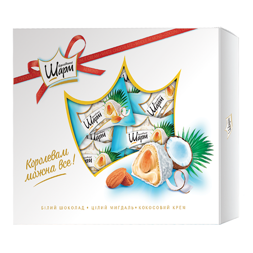 Candy Gift Box Royal Charm with Coconut, and Whole Almond – Box – 6.53 oz (185 gr)