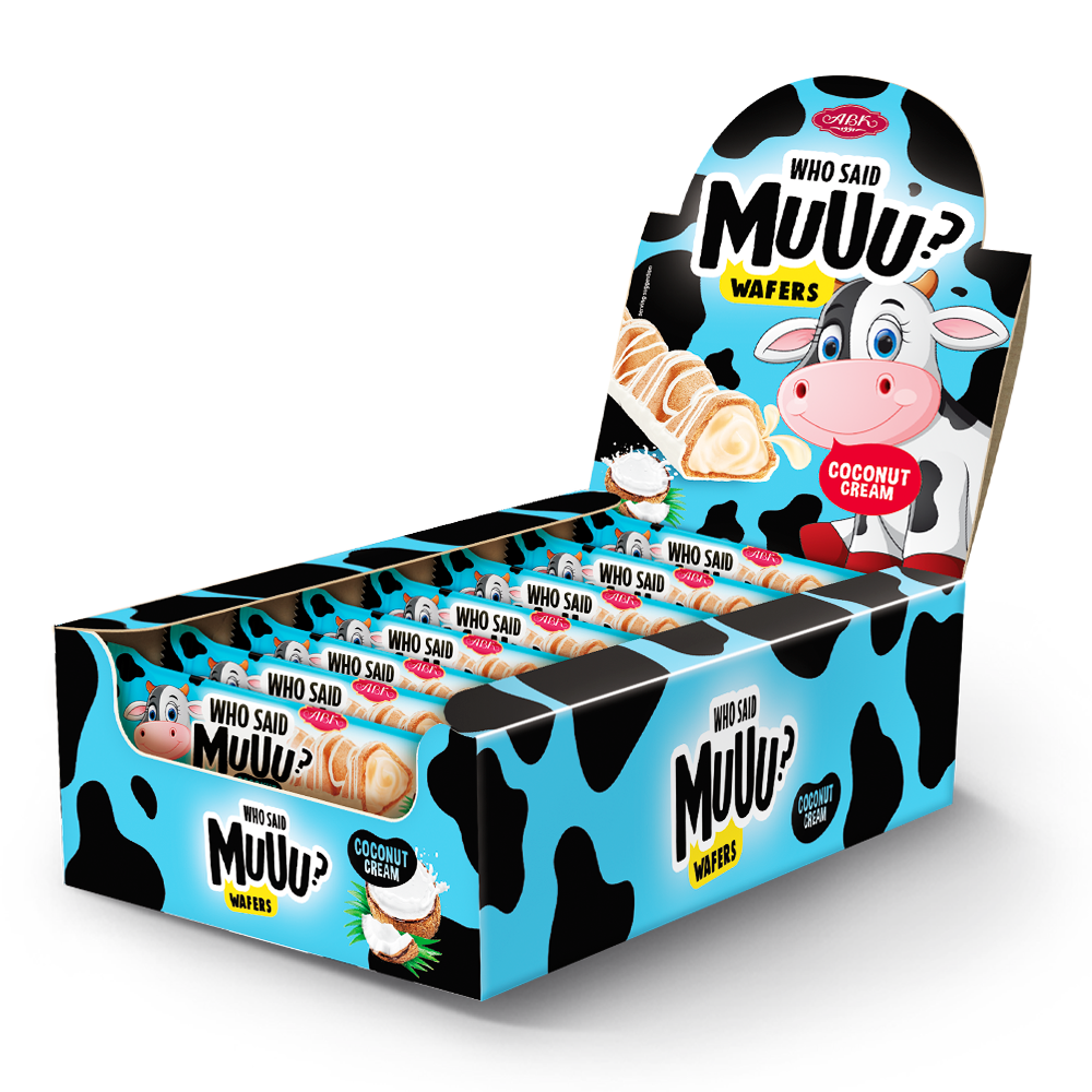 Wafers Bar Who Said Muu? with Coconut Cream – 0.78 oz (22 gr)