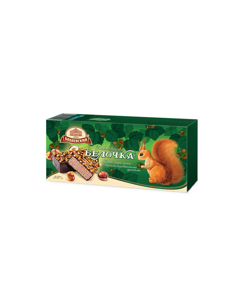 Babaevskiy - Wafers Cake Belochka w/ Caramelized Nuts 250gr