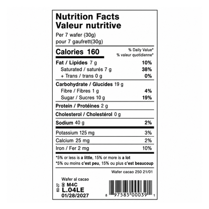 Wafers Cubi Cocoa – 8.82 oz (250gr)