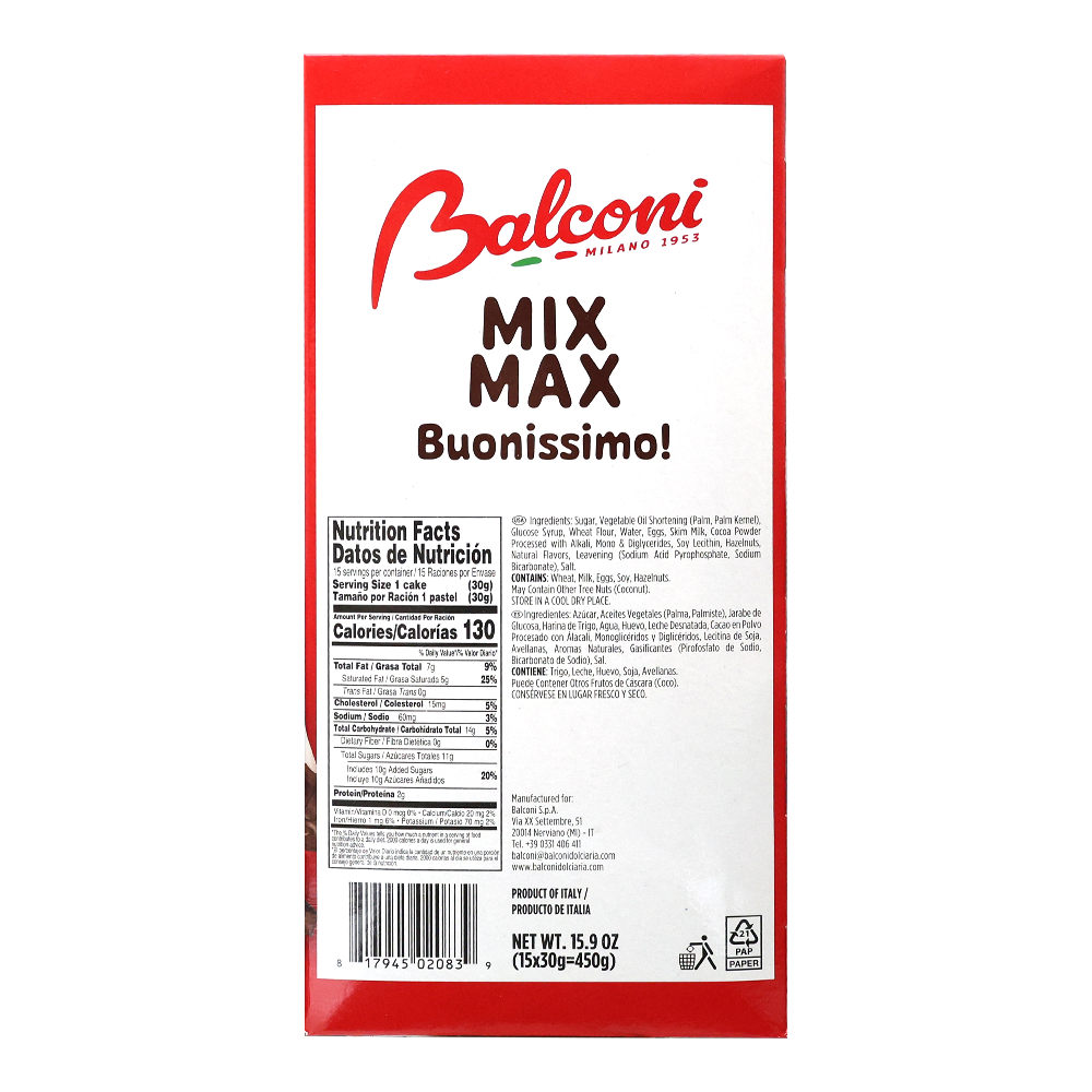 Biscuit Sponge Cake Buonissimo Mix Max – Pack – 1.06 oz (30 gr)