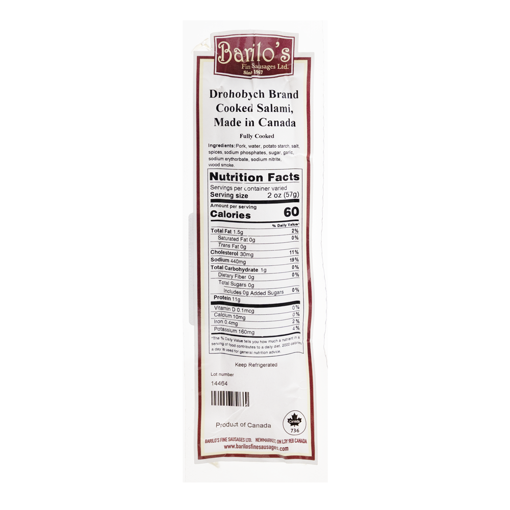 Salami Cooked Drogobitska –  Pre Pack –   Sold by Weight