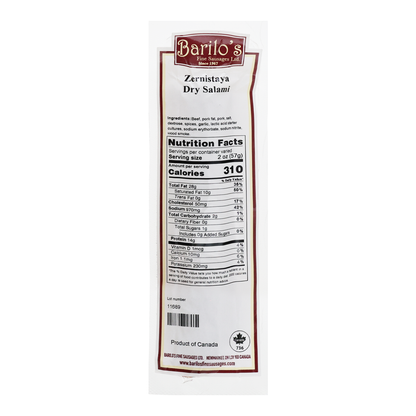 Salami Dry Zernistaya –  Pre Pack –   Sold by Weight