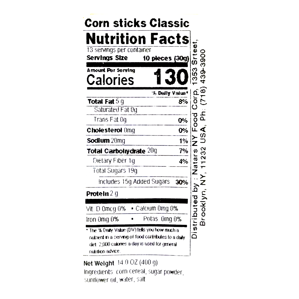 Corn Sticks Bimbo with Sugar – Pack – 6.17 oz (175 gr)