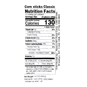 Corn Sticks Bimbo with Sugar – Pack – 6.17 oz (175 gr)