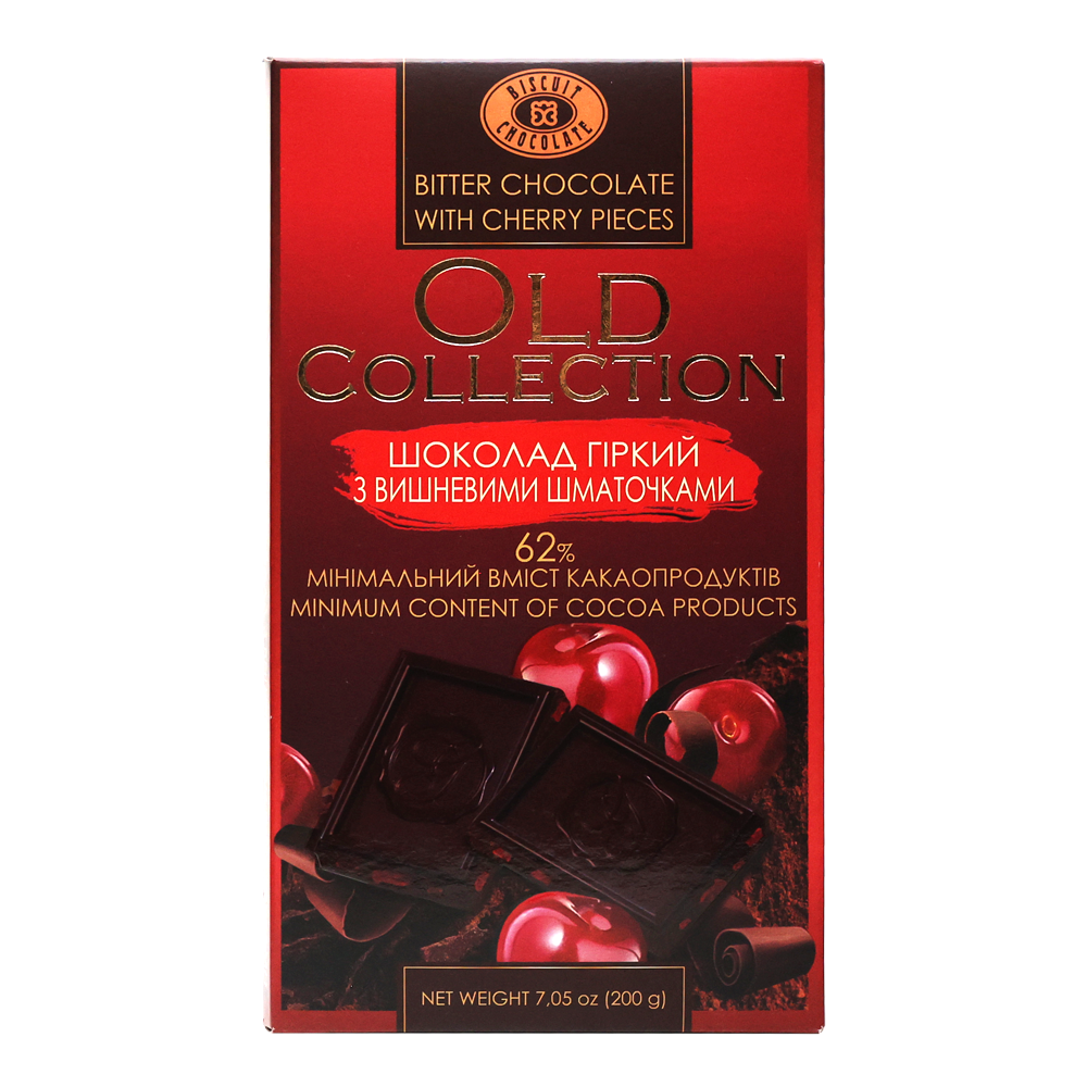 Chocolate Old Collection Bitter – With Cherry – 200 gr