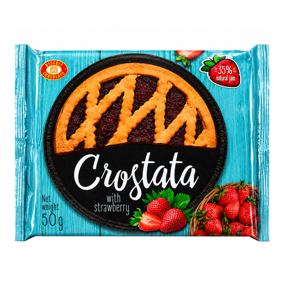 Песочное печенье Crostata с клубникой – 1,76 унции (50 г)