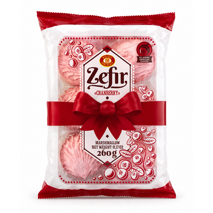 Зефир со вкусом клюквы – 9,17 унций (260 г)