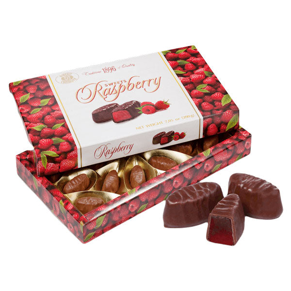 Candy Gift Box Raspberry In Choco 200gr