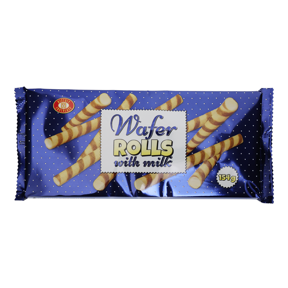 Wafer Rolls – With Milk – 154 gr