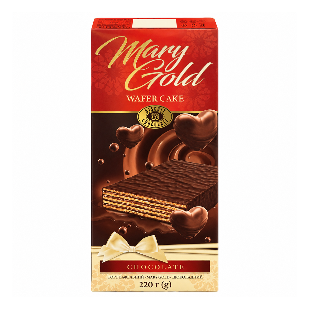 Вафельний торт Mary Gold – Шоколадний – 220 г