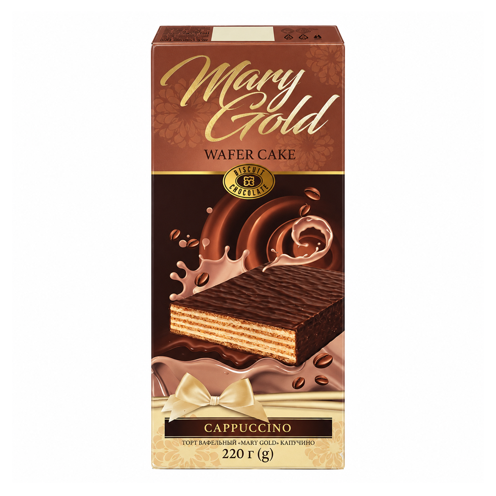 Wafer Cake Mary Gold – With Cappuccino – 220 gr