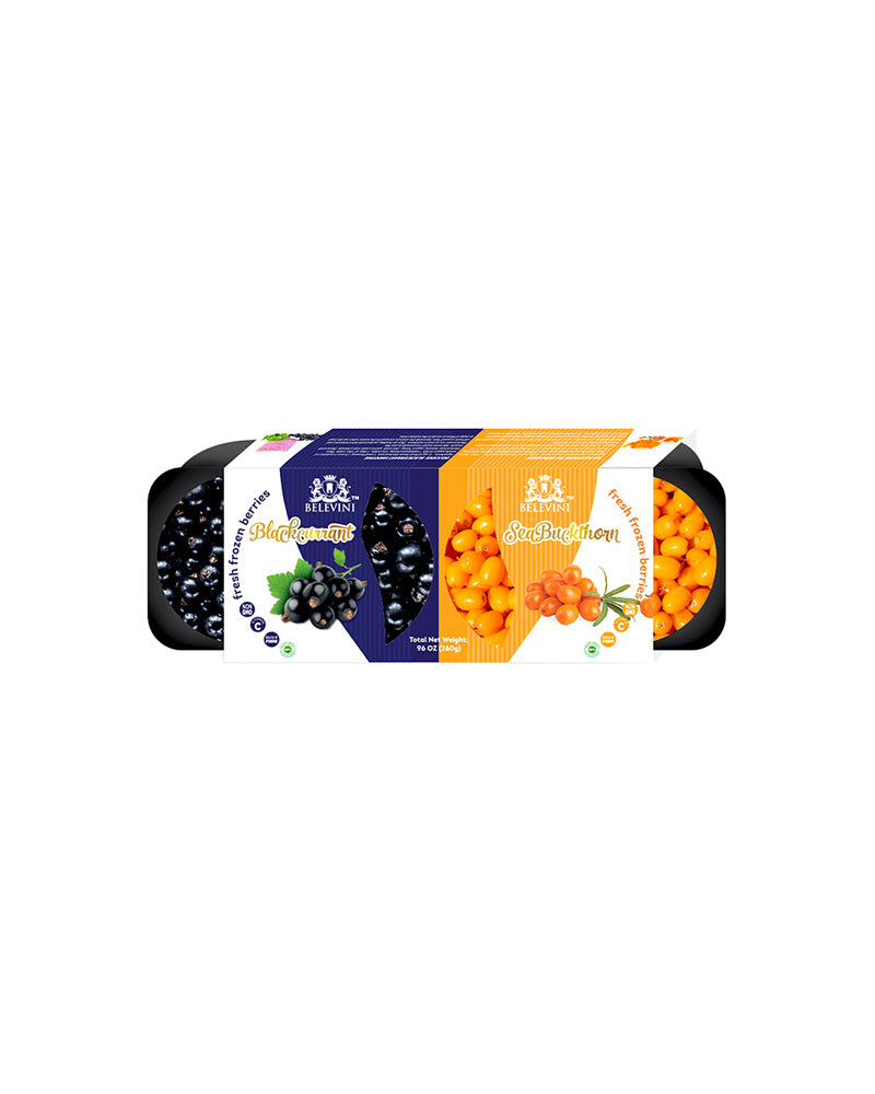 Belevini - Frozen Berries Blackcurrant &amp; Sea Buckthorn 260gr