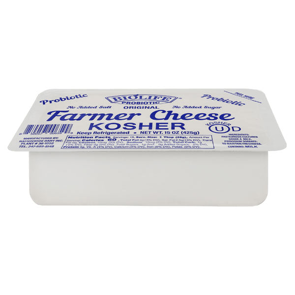 Farmer Cheese Kosher –  Soft Pack – 15 oz (425gr)