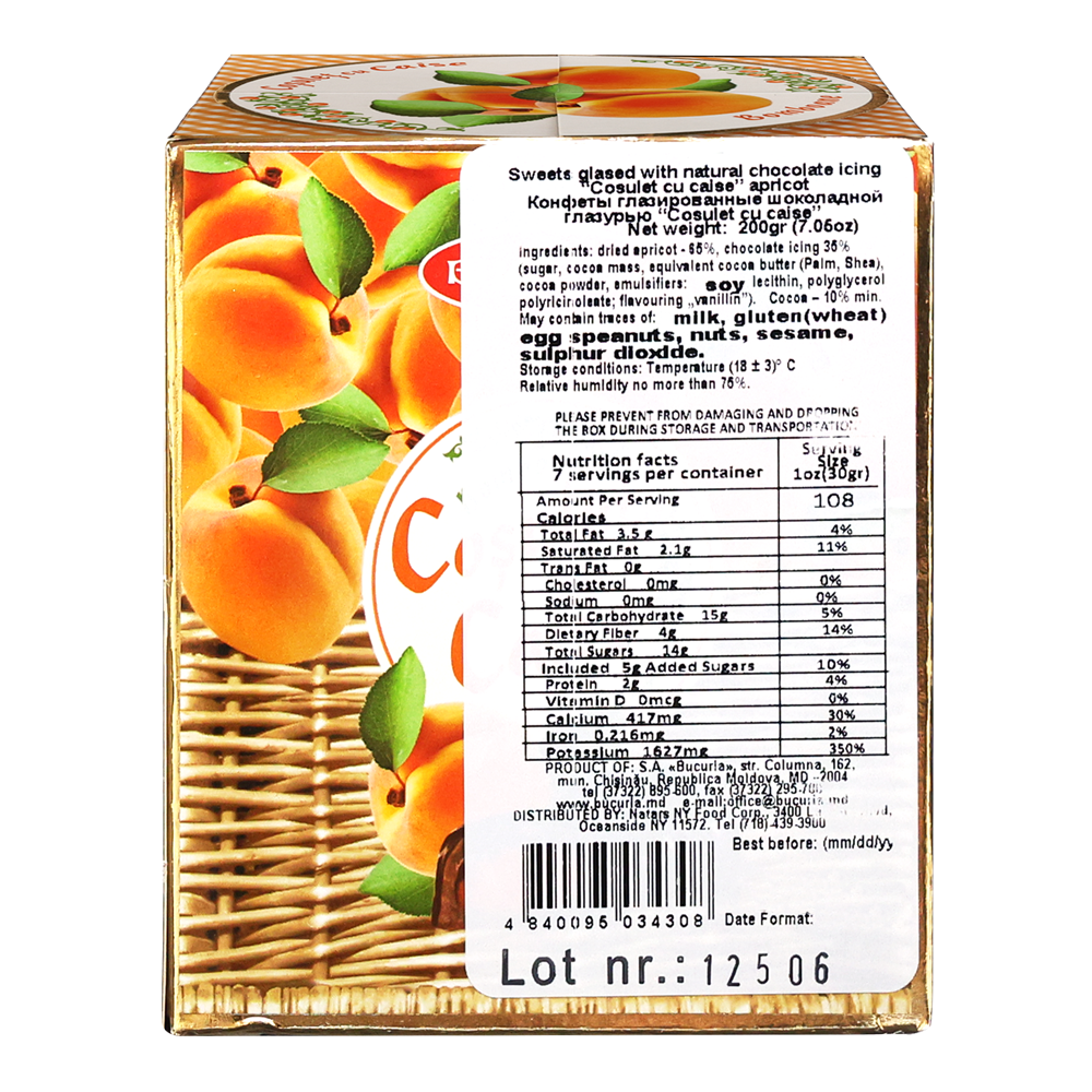 Candy Gift-Box Basket – With Apricot – 200 gr
