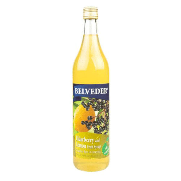 Belveder Syrup Elderberry and Lemon – 33.81 fl oz (1.0lt)