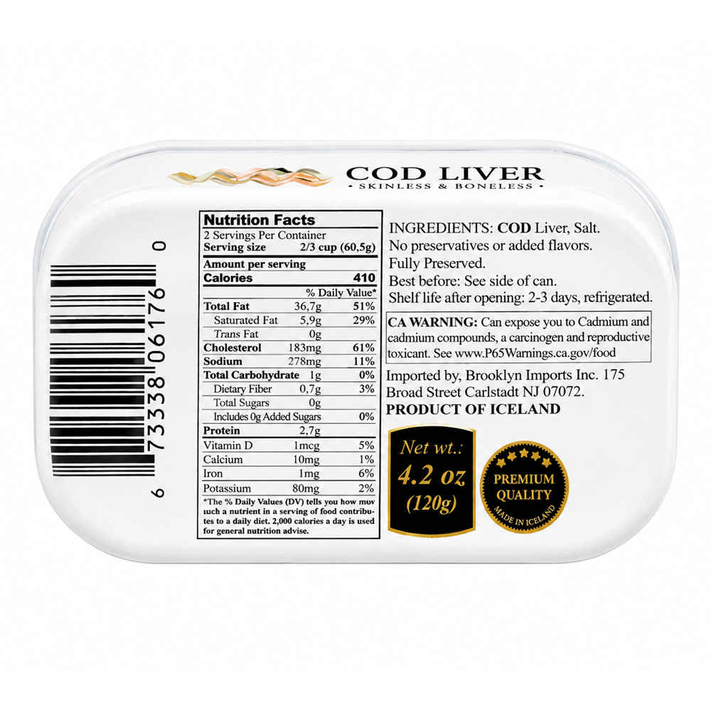 Cod Liver –  Square – 4.23 oz (120gr)