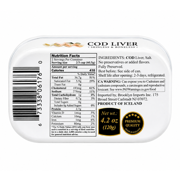 Cod Liver –  Square – 4.23 oz (120gr)