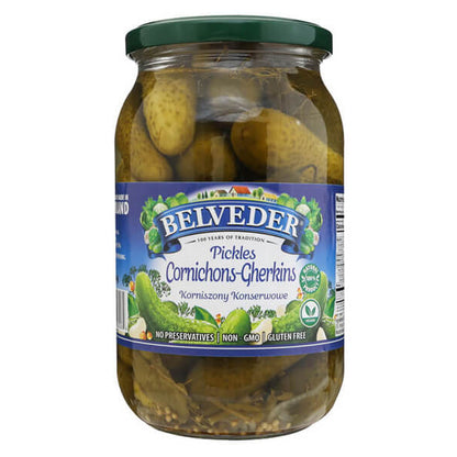 Marinated Cornichons Cherkins – 31.75 oz (900gr)