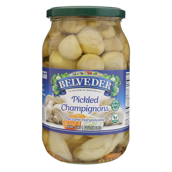 Belveder Pickled Mushrooms Champignons – 31.75 oz (900gr)