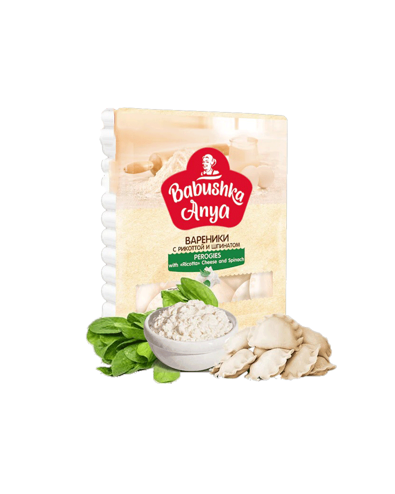 Babushka Anya - Pierogies W/Ricotta Cheese &amp; Spinach 450gr