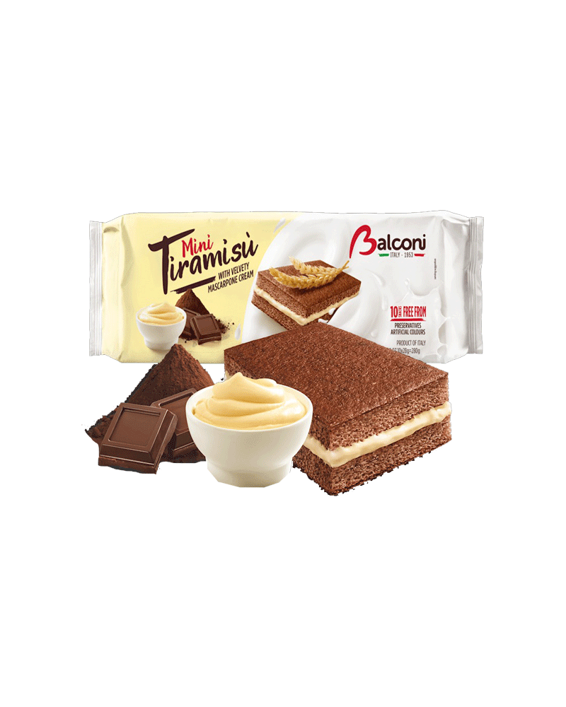 Balconi - Biscuit (Snack) Sponge-Cake Mini Tiramisu 300gr