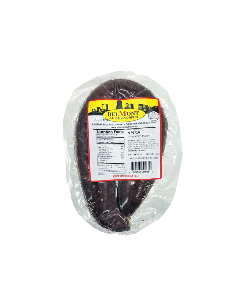 Belmont - Blood Sausage Kiska W/Beef Blood 16oz