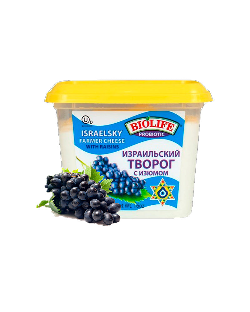 Biolife - Farmer Cheese Israelskiy With Raisins 16oz