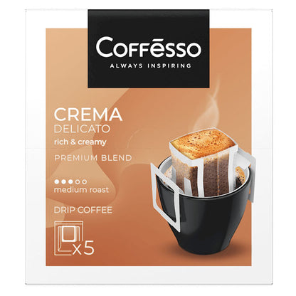 Coffee Drip Crema Delicato — 5 x 5x — 0,32 унции (9 г)