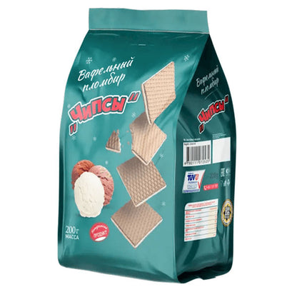 Вафли Plombir Mini Chips Dark с мороженым – 7,05 унций (200 г)