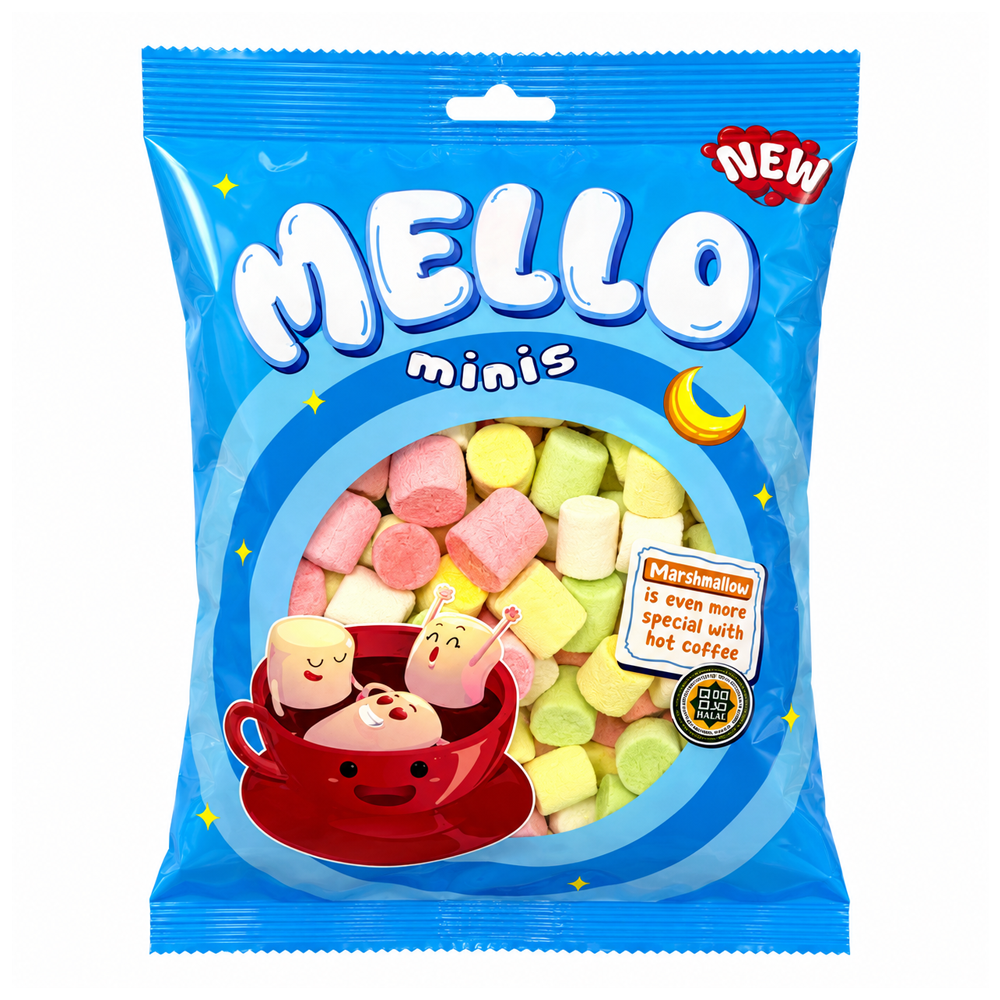 Marshmallow Mello Minis – 3.53 oz (100gr)