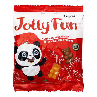 Цукерки желейні Jolly Fun Кола та Фанта – Упаковка – 70 г (2.47 унції)